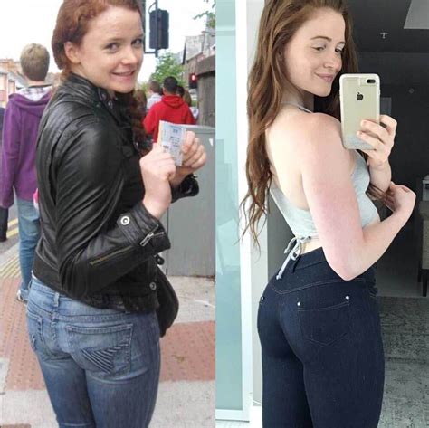 this skinny redhead went from zero ass to a thick plump tushy