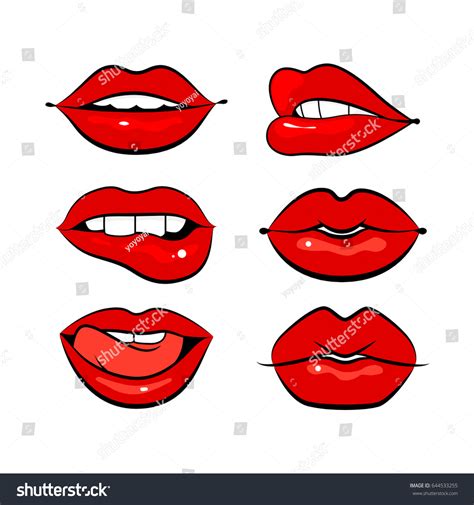 Graphic Sexy Mouth Vector Stock Vector 644533255 Shutterstock