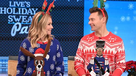 live with kelly and ryan celebrate holidays with sweater party special