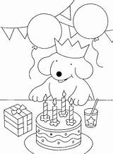 Kleurplaat Dribbel Kleurplaten Verjaardag Jarig Fleck Coloriages Hond Dribble Cupcake Animaatjes Malvorlage Gefeliciteerd Bezoeken sketch template