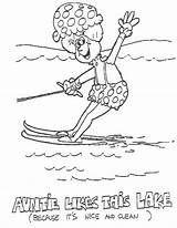 Coloring Pages Aunt Lake Kids Clean Color Beautifully Enjoying Aunty Someone Features Getcolorings Comments sketch template
