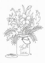 Jar Mason Coloring Drawing Printable Pages Template Bouquet Flowers Jars Drawings Flower Daffodil Ball Shorey Eva Getdrawings Paintingvalley Choose Board sketch template