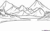 Berge Landscape sketch template