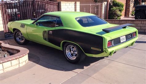 sublime green plymouth cuda  rclassiccars