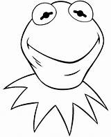 Kermit Head Muppets Coloringsky sketch template