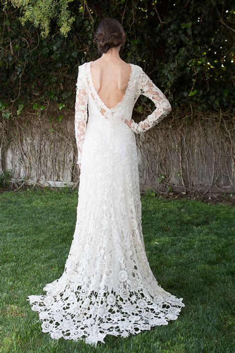 low back crochet lace wedding dress bohemian wedding dress dreamers