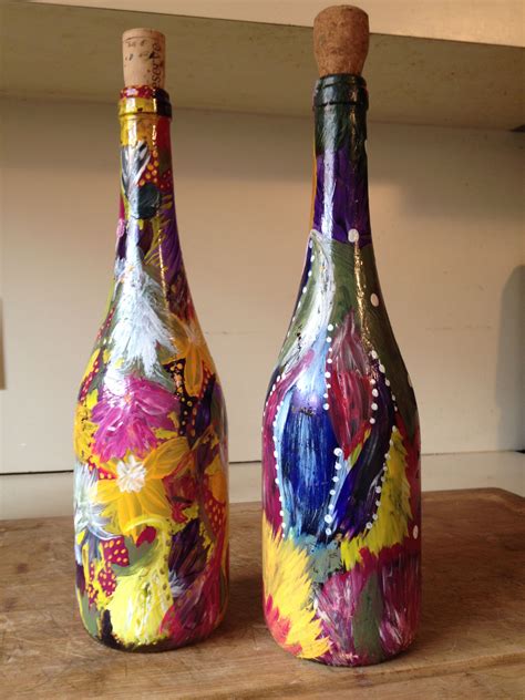 Art On A Bottle Hand Painted Wine Bottles Hand Painted Wine Bottles
