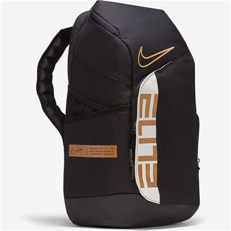 nike elite pro backpack blackwhitemetallic gold accessories pro