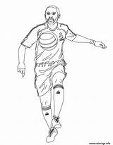Coloring Henry Pages Soccer Thierry France Football Bruyne Kevin Printable Colouring Messi Players Joueur Drawings Coloriage Playing Foot Print Template sketch template