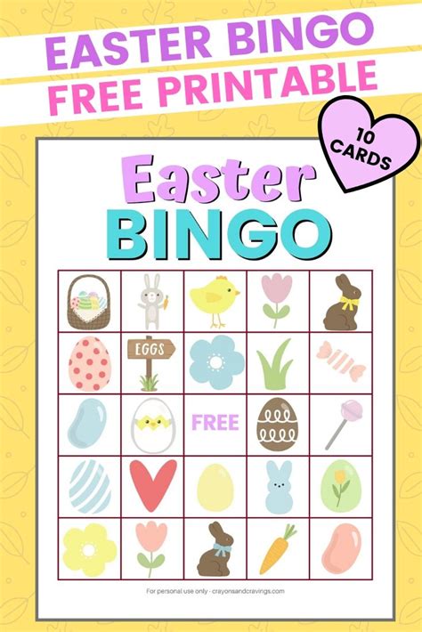 printable easter bingo game cards  kids
