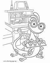 Coloring Monsters University Pages Randall Colouring Roommate Mike Inc Printable Popular Desenho sketch template