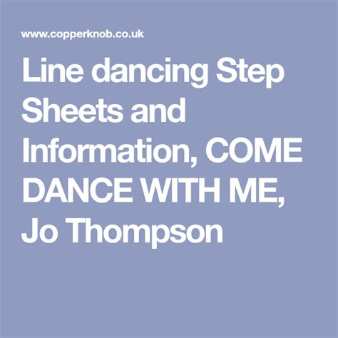 dancing step sheets  information  dance   jo