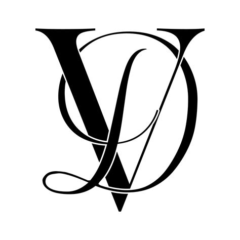 vd dv monogram logo calligraphic signature icon wedding logo