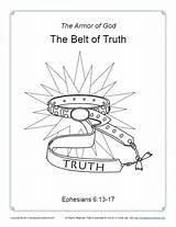 Truth Righteousness Breastplate Armor Sundayschoolzone Sheet Ephesians sketch template