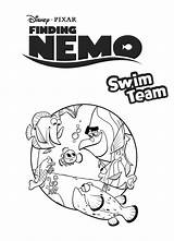 Nemo Coloring Finding Pages Disney Characters Cartoon Kids sketch template