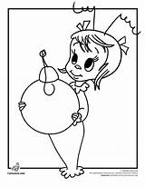 Coloring Cindy Lou Who Pages Christmas Grinch Stole Whoville Cartoon Kids Printables sketch template