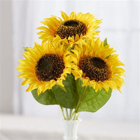 Realistic Artifical Sunflower Bush Bushes And Bouquets Floral
