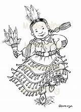 American Pages Coloring Native Jingle Dancer Dress Pow Wow Drawings Printable Colouring Template Traditional Drawing Embroidery Patterns Pattern Daycare Crafts sketch template