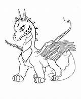 Dragon Unicorn Coloring Pages sketch template