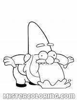 Gravity Falls Gnome Colorear Vomiting sketch template