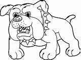 Bulldog Miedo Perro Getcolorings Bernard Pintar Dibujosonline Categorias sketch template