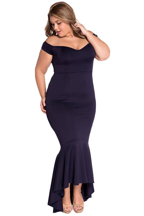 Women Off Shoulder Mermaid Jersey Evening Dress Backless