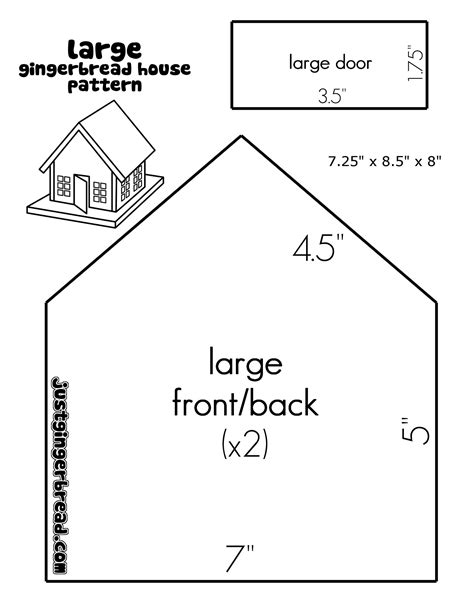 gingerbread house template printable