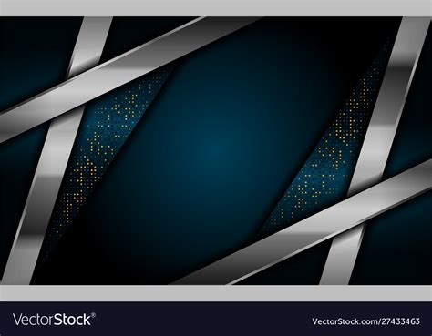 luxurious dark navy background  silver lines vector image