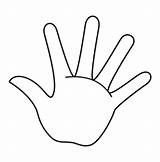 Hand Outline Clipart Drawing Library Hands Kids sketch template
