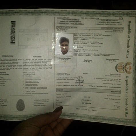 temporary drivers licence south africa