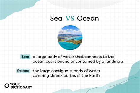 difference  sea  ocean differences explained yourdictionary