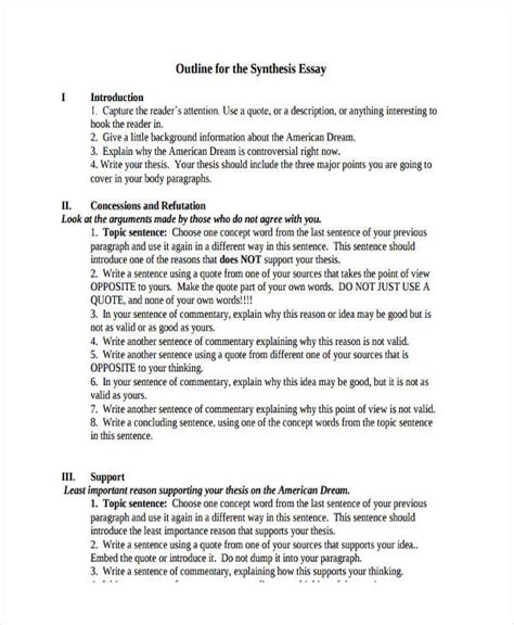 sample essay outlines  examples format  examples