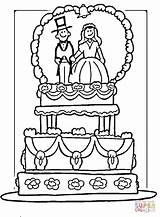 Hochzeitstorte Ausmalbild sketch template