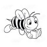 Bee Reading Abeka Clipart Clip Line sketch template