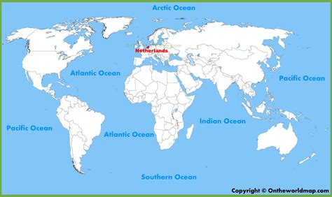 netherlands location   world map