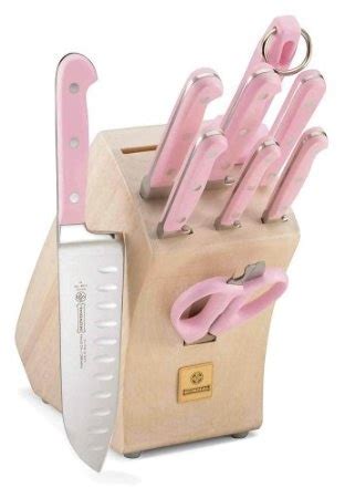 mundial  series  piece knife set  block  pink totally