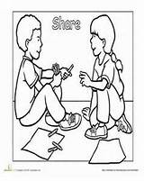 Manners Behavior Preschoolers Classroom sketch template