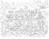 Noah Noahs Arche Sheets Mandala Ausmalen Plakat Kindergottesdienst Ausmalbilder Malvorlagen Landschaft sketch template