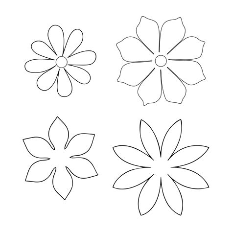 downloadable  printable paper flower templates