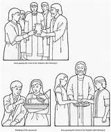 Sacrament Lds Covenants Lesson Nephites Partaking Baptismal sketch template