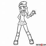 Pokemon Anime Dawn Draw Step Drawing sketch template
