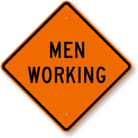 men working sign road work sign  prices sku  clipart