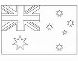 Flag Australian Printable Coloring Colouring Template Geography Flags Pages Print Templates Sheet Sheets sketch template