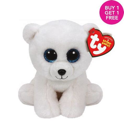 claires ty beanie boos small arctic  polar bear soft toy white