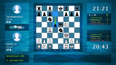 chess game analysis denis il zatyumenka    chessfriendscom