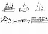 Ausmalen Schiffe Transportmittel Boote Ausmalbild Malvorlage Malen Für Frachtschiff Verschiedene sketch template
