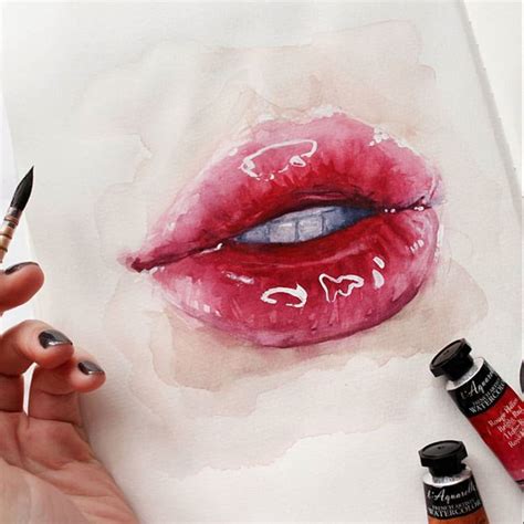 Aevitan Lips Painting Simple Acrylic Paintings Drawings