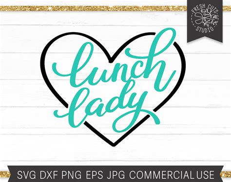 lunch lady svg cut file  cricut silhouette lunch lady etsy