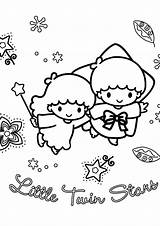 Coloring Pages Twins Twin Little Stars Getdrawings Getcolorings Prepossessing sketch template