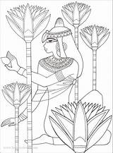 Coloring Egyptian Pages Egypt Ancient Cleopatra Girl Print Colouring Gods Drawing Pyramid Adult Color Designs Sheets Printable Goddess Goblet Book sketch template
